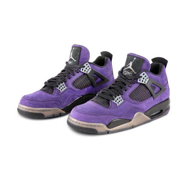 Travis Scott AJ4 Retro 'Purple Suede/Black' (Daim violet/noir) – Image 2