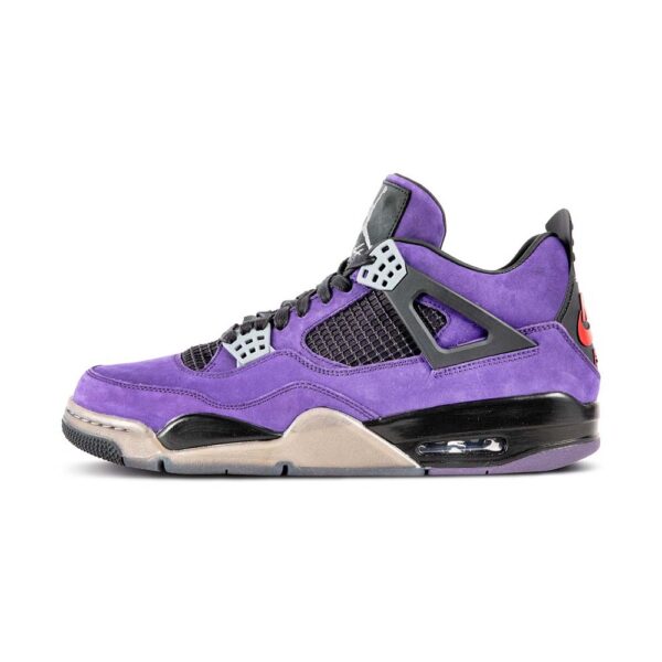 Travis Scott AJ4 Retro 'Purple Suede/Black' (Daim violet/noir)