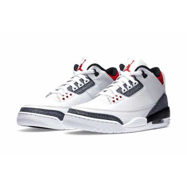 AJ 3 SE Denim 'Fire Red' Sneaker – Image 2